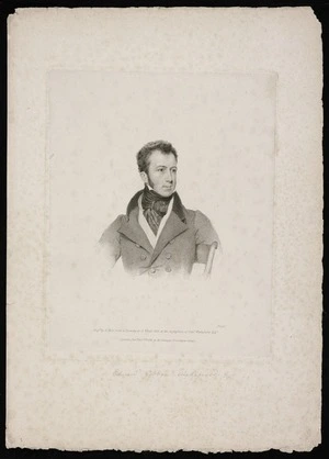 Wivell, Abraham, 1786-1849 :Edward Gibbon Wakefield, Esq. Engraved by B Holl from a drawing by A Wivell, 1823, in the possession of Daniel Wakefield Esqur. London, Pubd Novr 1st 1826 by M Colnaghi 23 Cockspur Street. Proof