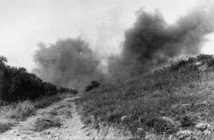 Smoke from World War II German dive bombers on Crete