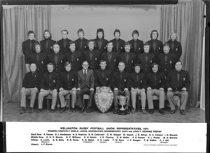 Wellington Rugby Football Union representative team of 1974, with Ranfurly Shield