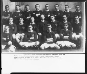 Wellington Rugby Football Union representative team, Northern tour, 1908