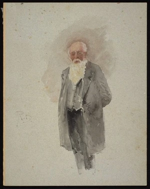 [Hodgkins, Frances Mary] 1869-1947 :R B [Portrait of a man, 1890s?]