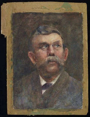 Hodgkins, Frances Mary 1869-1947 :[Portrait of William Mathew Hodgkins. ca 1895?]