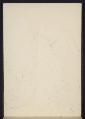 [Hodgkins, Frances Mary] 1869-1947 :[Steep hills in the Marlborough Sounds near Tennyson Inlet? 1893?]
