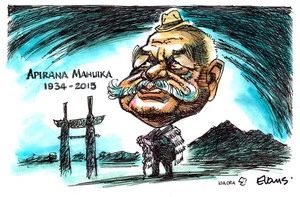 Evans, Malcolm Paul, 1945- :Apirana Mahuika. 9 February 2015
