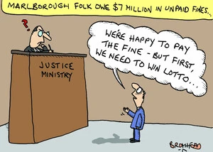 Marlborough folk owe $7 million in unpaid fines... 14 October 2010