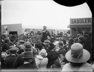 Lord Jellicoe amongst a crowd, during his visit to Levin