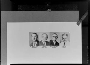 New Zealand Labour Party national executive; Sir Francis Kitts, P Dowse, H L J May (Member of parliament), G S Ray