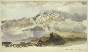 Holmes, Katherine McLean, 1849-1925 :Mist effect, Mt Dobson. 1885.