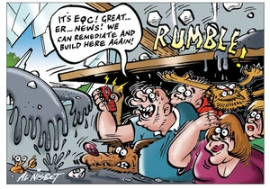 "It's EQC! Great... er... news! We can remediate and build here again!" 21 October 2010