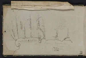 Mantell, Walter Baldock Durrant, 1820-1895 :[Sketch map of coastline a little south of Oamaru. 1848?]
