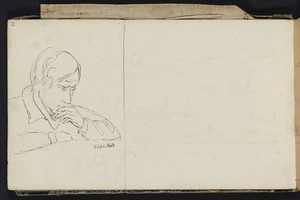 Mantell, Walter Baldock Durrant, 1820-1895 :[Pensive man. 18 Sept. 1848]