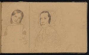 Mantell, Walter Baldock Durrant, 1820-1895 :Mary Ann Lewis; [and] [Sketch of unidentified woman in bonnet] Sept 18. [1848].