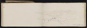 Mantell, Walter Baldock Durrant, 1820-1895 :Mt Domett from Ohikororoa. Tues[day] Nov[ember] 8, 1848.