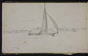 Mantell, Walter Baldock Durrant, 1820-1895 :[Ship sailing in harbour, 1848]