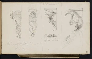 Mantell, Walter Baldock Durrant, 1820-1895 :[Fanciful wall-bracket designs. 1848]