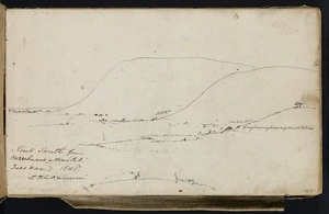 Mantell, Walter Baldock Durrant, 1820-1895 :Route south from Hurrehurre's at Waitaki. Tues Nov 7 1848. to Kakaunui.