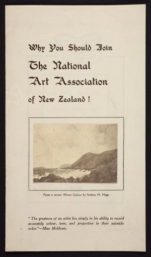 National Art Association of New Zealand :Why you should join the National Art Association of New Zealand! [1924]