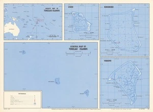 General map of Tokelau Islands.