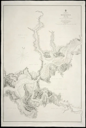 Hokianga River (upper part) / surveyed by Commr. B Drury and the officers of H.M.S Pandora, 1851 ; engraved by J. & C. Walker.