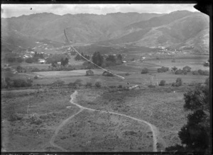 View of countryside with houses in the distance, at Silverstream