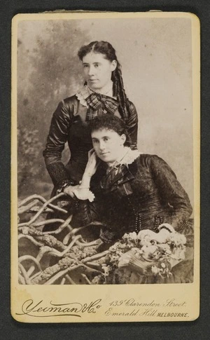 John Yeoman & Co (Melbourne) fl 1881-1896 :Portrait of two unidentified women