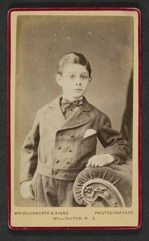 Wrigglesworth & Binns (Wellington) fl 1874-1900 :Portrait of unidentified boy