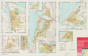 Map of Greymouth, Westport, Hokitika, Runanga.