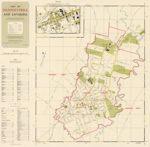 Map of Dannevirke and environs.