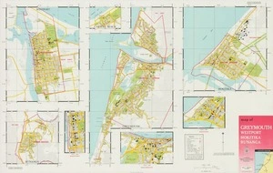 Map of Greymouth, Westport, Hokitika, Runanga.