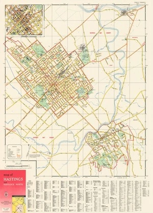 Map of Hastings and Havelock North.