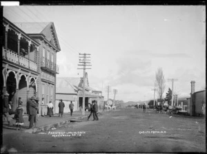 Great South Road, Ngaruawahia, looking South, 1910 - Photograph taken by G & C Ltd