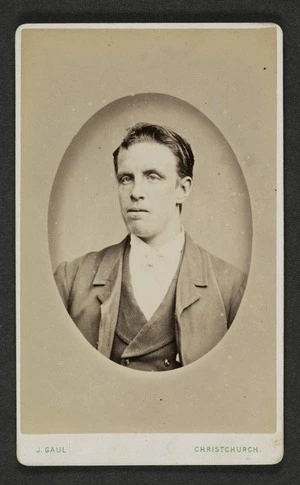 Gaul, J (Christchurch) fl 1866-1875 :Portrait of unidentified man