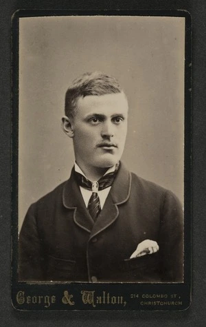 George & Walton (Christchurch) fl 1884-1886 :Portrait of unidentified man