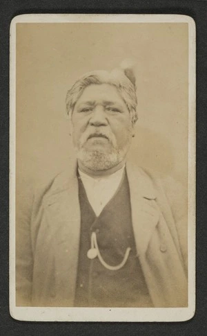 Monkton, C H (London Photographic Company) fl 1860s-1880s :Portrait of Wahanui