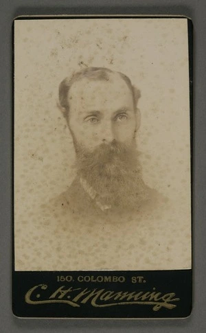Manning, C H (Christchurch), fl 1880s-1890s :Portrait of unidentified man