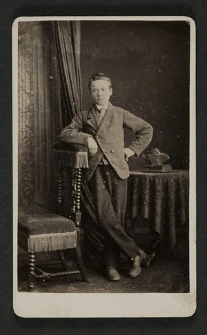 Sherlock, William (Christchurch & Reefton) fl 1875-1890 : Portrait of unidentified young man