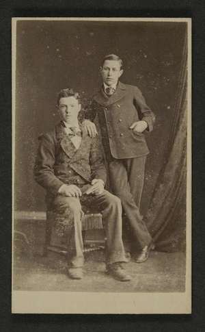 Sherlock, William (Christchurch & Reefton) fl 1875-1890 : Portrait of two unidentified young men