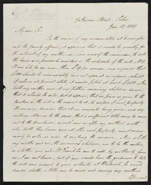 Flinders, Matthew, 1774-1814 : Letter to Charles Hursthouse