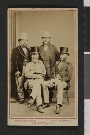 Wrigglesworth, James D (Wellington) fl 1863-1900 :Portrait of 4 unidentified men
