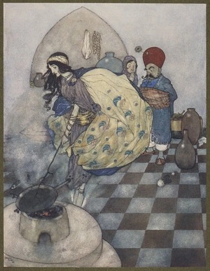 Stories from the Arabian nights / retold by Laurence Housman ; with drawings by Edmund Dulac.