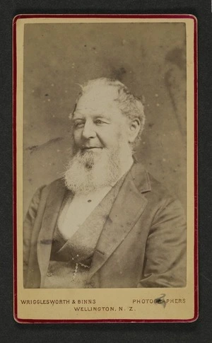 Wrigglesworth & Binns (Wellington) fl 1874-1900 :Portrait of Frederick Alonzo Carrington 1807-1901