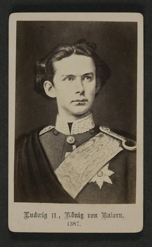 Photographer unknown: Portrait of Ludwig II, King of Bavaria