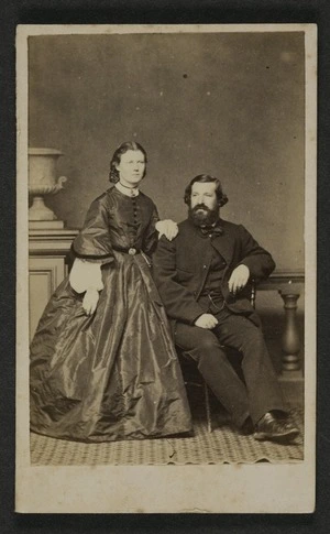 Photographer unknown: Portrait of Julius and Mary von Haast