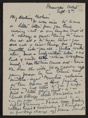 Letters from Frances Hodgkins to Rachel Hodgkins