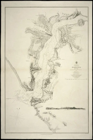 Hokianga River / surveyed by Commr. B Drury and the officers of H.M.S. Pandora, 1851 ; engraved by J. & C. Walker.