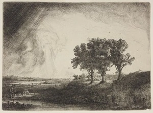 [Rembrandt Harmenszoon van Rijn] 1606-1669 :The three trees. 1643. [Etched by Richard Byron, after Rembrandt Harmensz van Rijn. 1777]