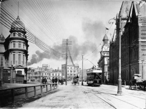 Looking along Customhouse Quay, Wellington