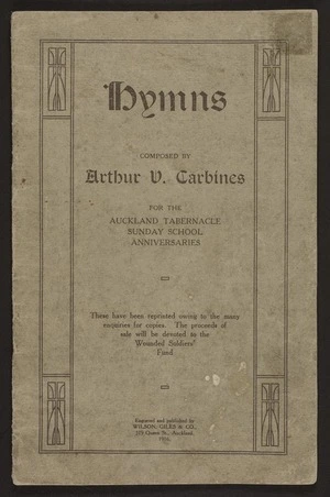 Hymns / composed by Arthur V. Carbines.