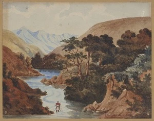 [Halcombe, Edith Stanway (Swainson)] 1844-1903 :Mountain brook nr. Cape Palliser [1870s?]