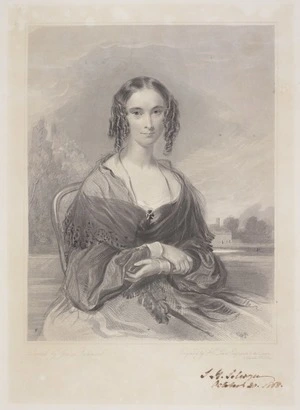 Richmond, George, 1809-1896 :[Sarah Harriet] Selwyn. October 20 1868. Painted by George Richmond. Engraved by F C Lewis, 56 Charlotte St, [Port?] Place. [1842]